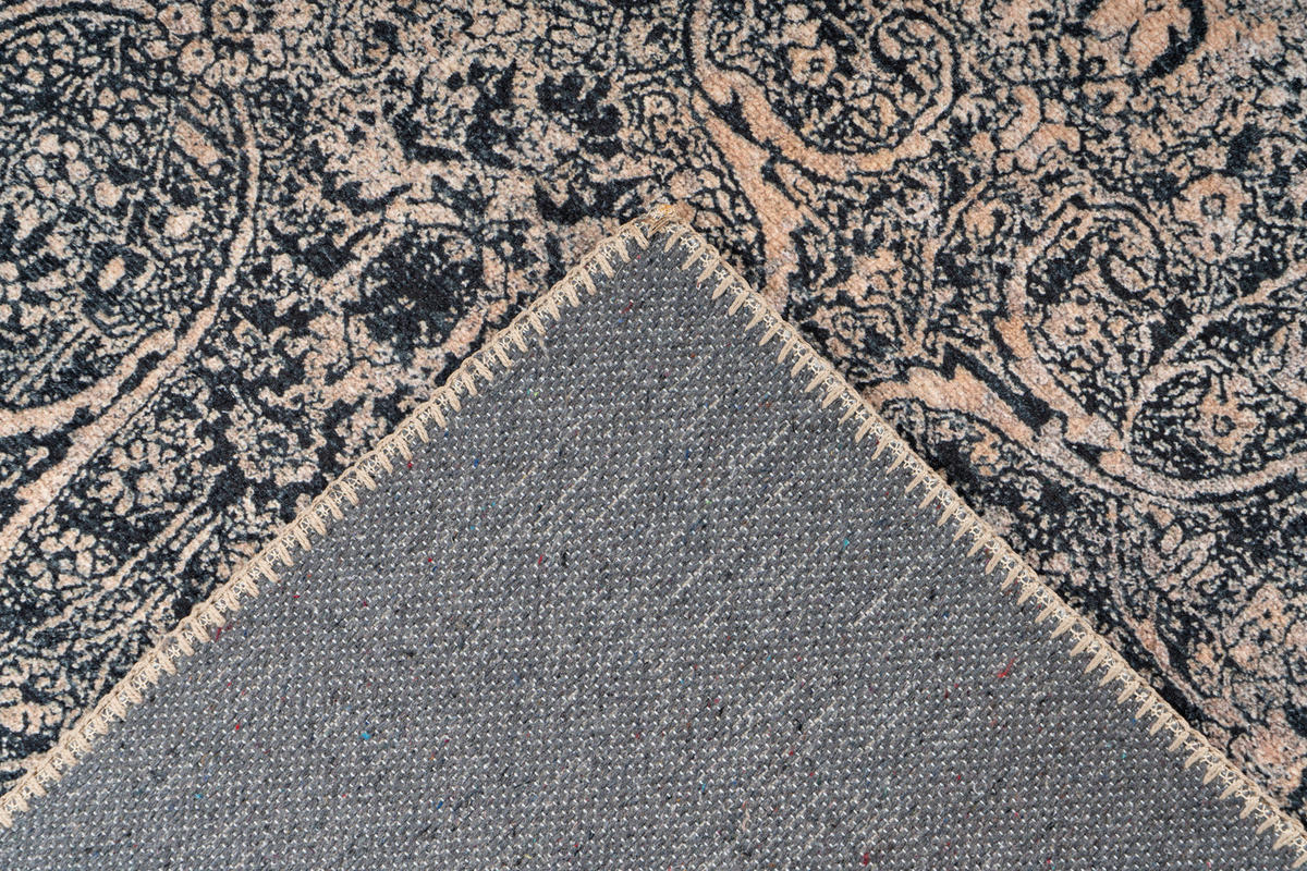 360Living Teppich Faye schwarz B/L: ca. 150x230 cm Faye - schwarz/multicolor (150,00/230,00cm) - 360Living