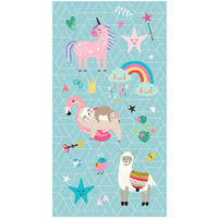 Strandtuch Moody aqua Polyester B/L: ca. 75x150 cm Moody - aqua (75,00/150,00cm) - Good Morning