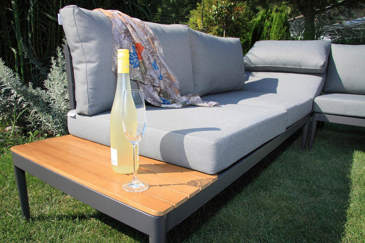 Acamp Loungeset Paros anthrazit Akazie Paros - anthrazit/teak - Acamp