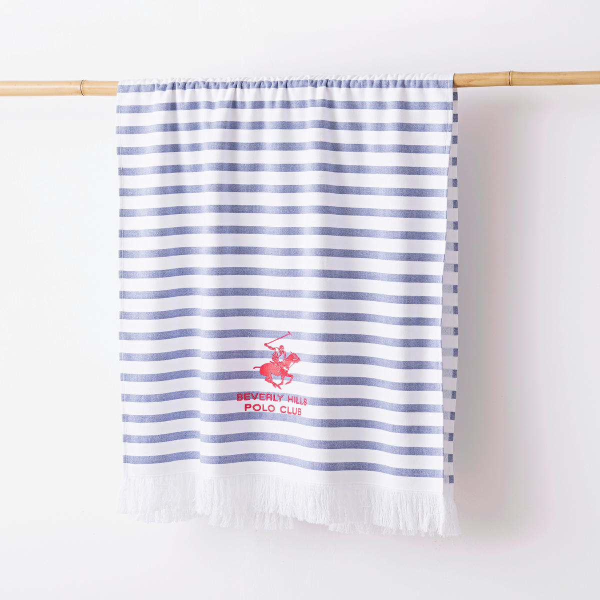 Hamamtuch POLO CLUB blau Baumwolle B/L: ca. 80x165 cm POLO CLUB - blau/weiß (80,00/165,00cm) - POLO CLUB