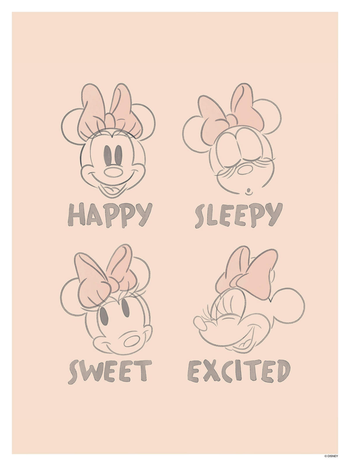 Komar Poster Minnie Pink Emotions Minnie Pink Emotions - Komar
