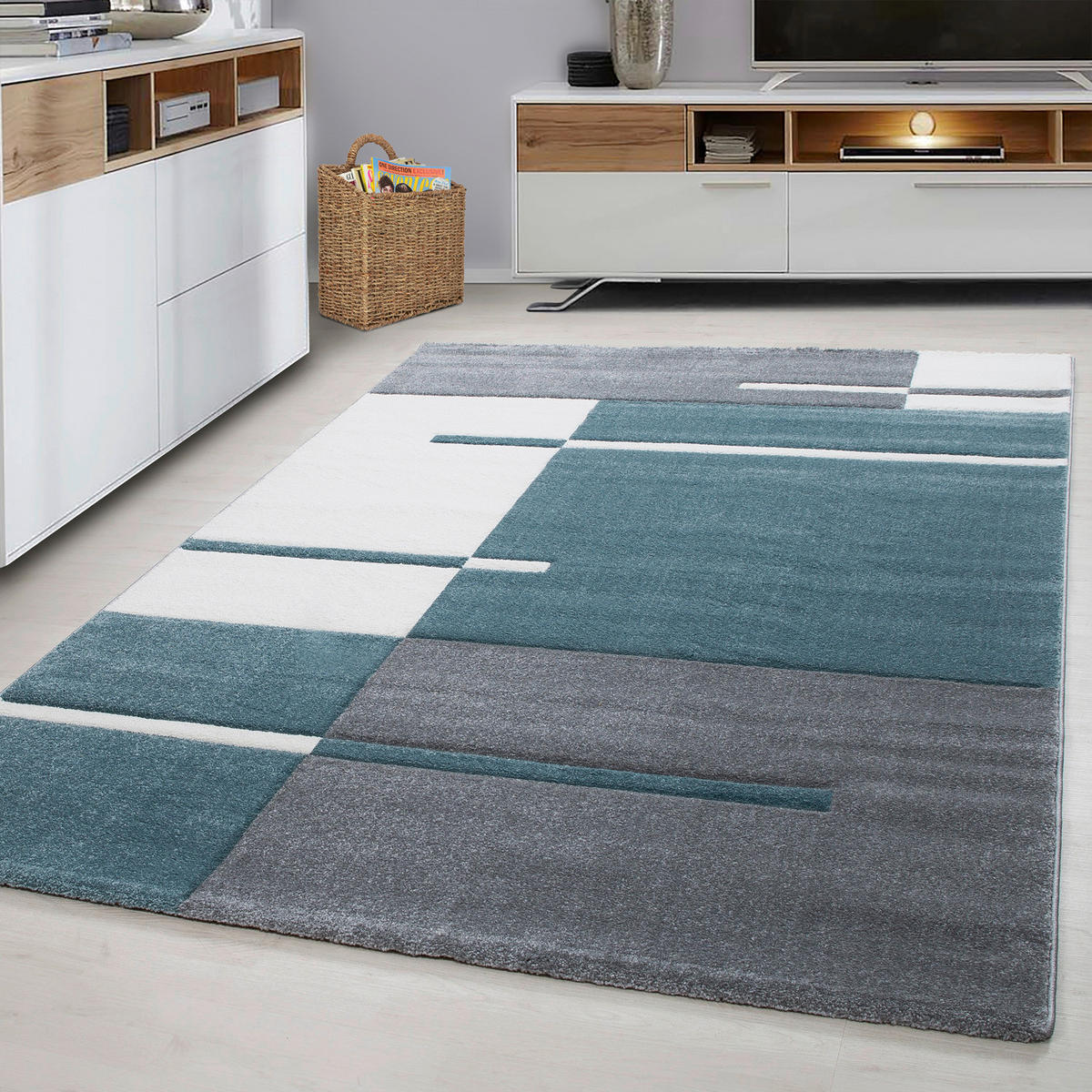 Ayyildiz Teppich HAWAII blau B/L: ca. 80x150 cm HAWAII - blau (80,00/150,00cm) - Ayyildiz