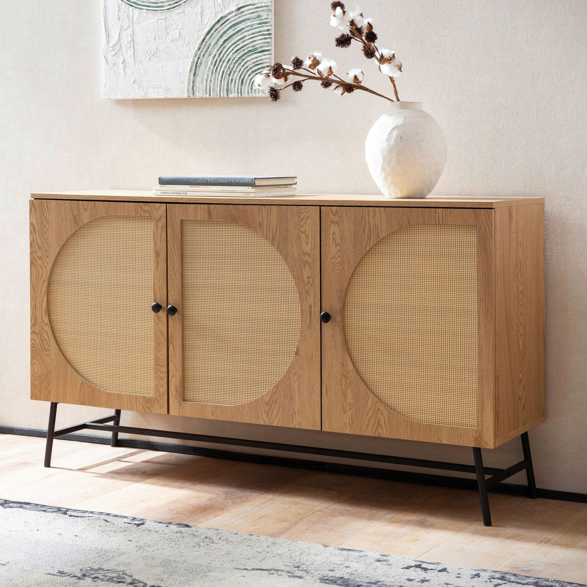 Thumbnail - Sideboard natur Eiche Optik B/H/T: ca. 140x80x39 cm