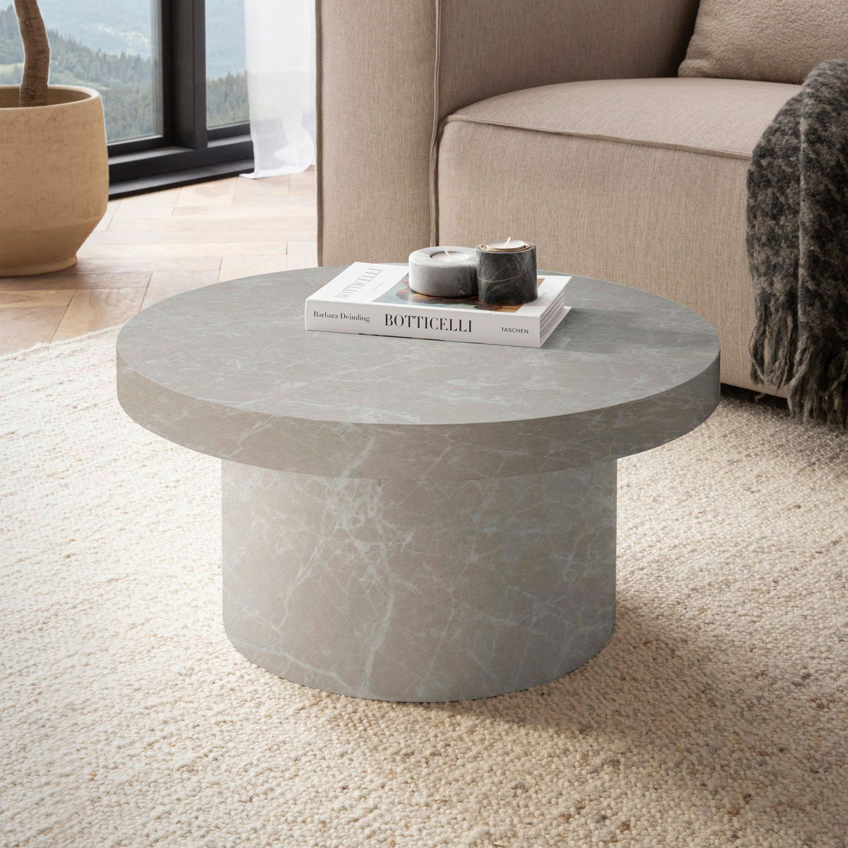Couchtisch Sandgrau B/H/T: ca. 60x30x60 cm Couchtisch - Sandgrau (60,00/30,00/60,00cm) - Wohnling