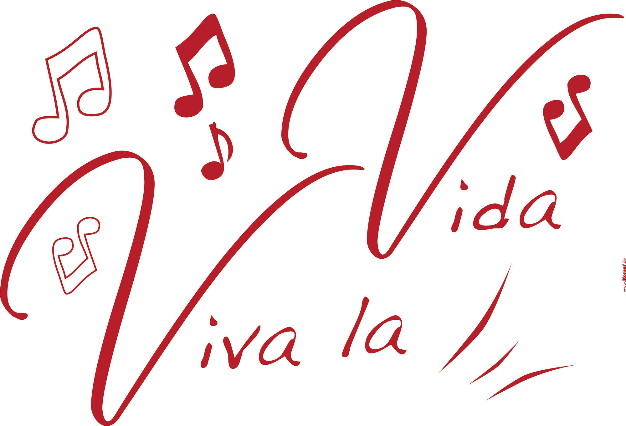 Komar Wandtattoo Viva la Vida  Viva la Vida B/L: ca. 100x70 cm günstig online kaufen