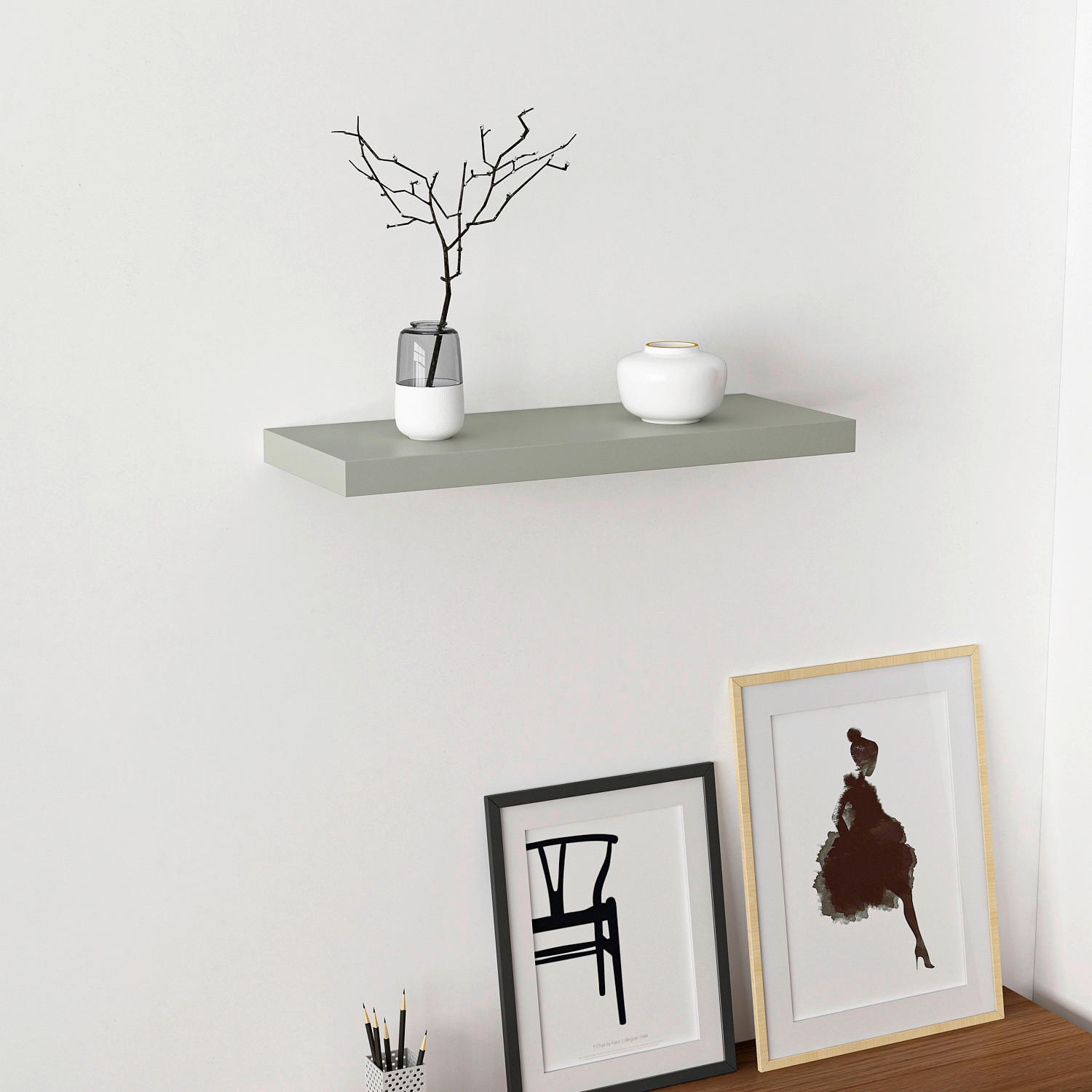 Wandboard Shelvy 60 salbei B/H/T: ca. 60x4x24 cm Shelvy 60 - salbei (60,00/4,00/24,00cm)