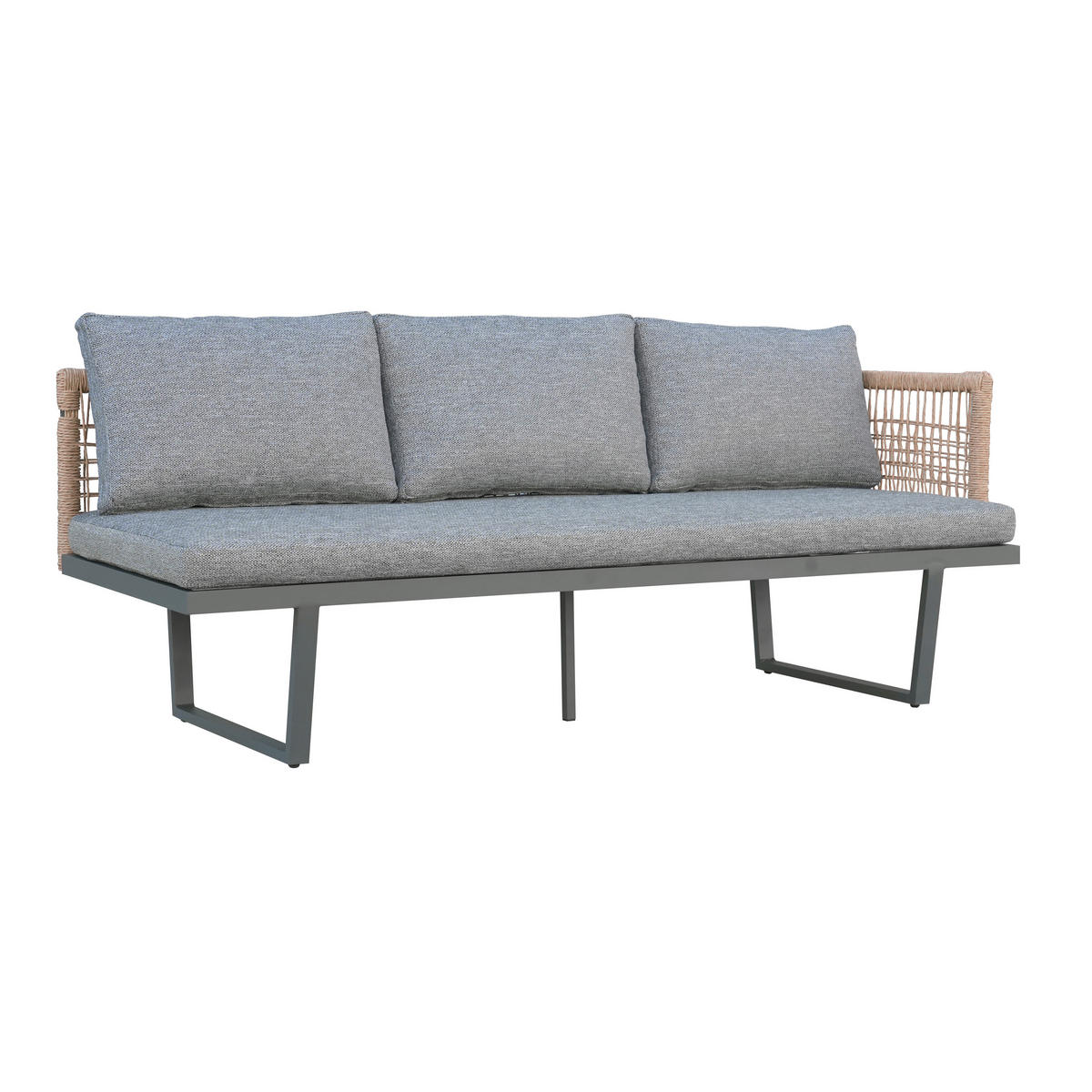 POCOline Gartensitzgruppe Cancun grau Alu Cancun - natur/grau - POCOline