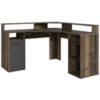 Schreibtisch FOX Eiche Old Wood Nachbildung anthrazit B/H/T: ca. 139x90,8x139 cm FOX - Eiche/anthrazit (139,00/90,80/139,00cm) - byLIVING