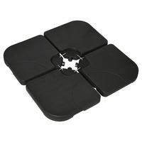Outsunny Schirmgewicht mit 4 Teilen Schirmgewicht_mit_4Teilen - schwarz (104,00/104,00/7,50cm) - Outsunny