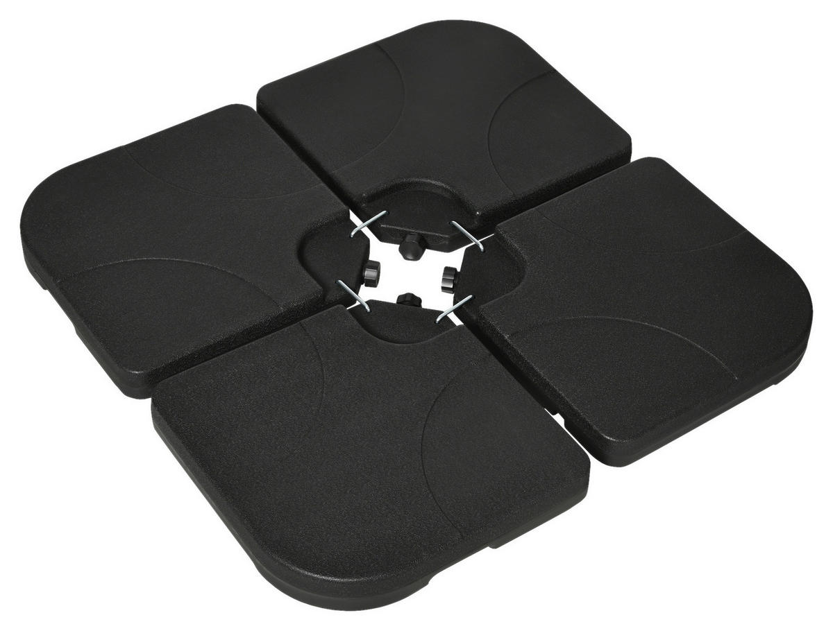 Outsunny Schirmgewicht mit 4 Teilen Schirmgewicht_mit_4Teilen - schwarz (104,00/104,00/7,50cm) - Outsunny