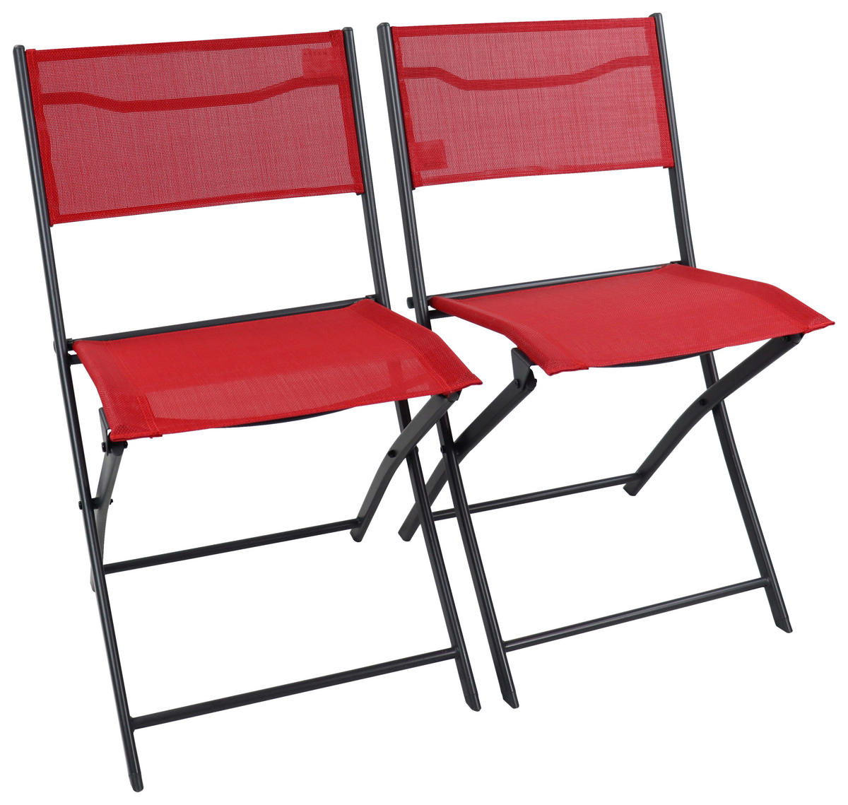 VCM Gartenstuhl 2er Set Sumila rot Metall B/H/L: ca. 45x79x46 cm Sumila - rot (46,00/45,00/79,00cm) - VCM