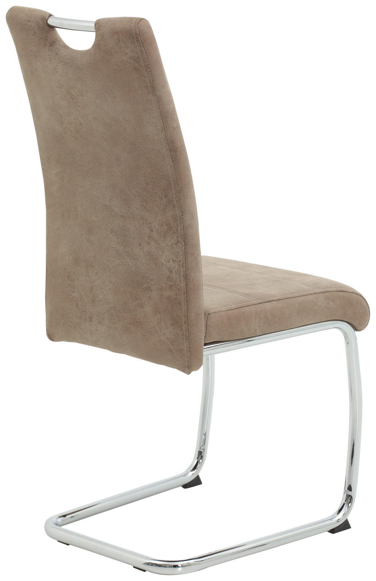 Schwingstuhl Flora beige Vintage Microfaser B/H/T: ca. 43x98x59 cm Flora - beige/Chrom (43,00/98,00/59,00cm)