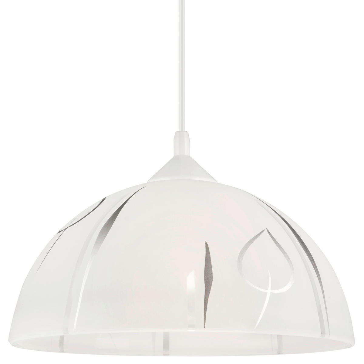 Lamkur Pendelleuchte MARCY 28057 silber Glas H/L: ca. 70x30 cm E27 1 Brennstellen Marcy - silber (30,00cm) - Lamkur