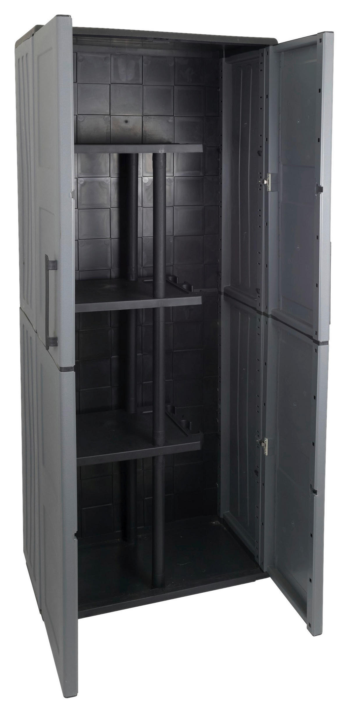 ArtPlast Kunststoffschrank Free dunkelgrau Kunststoff B/H/T: ca. 68x163x37 cm Free - schwarz/dunkelgrau (68,00/163,00/37,00cm) - ArtPlast