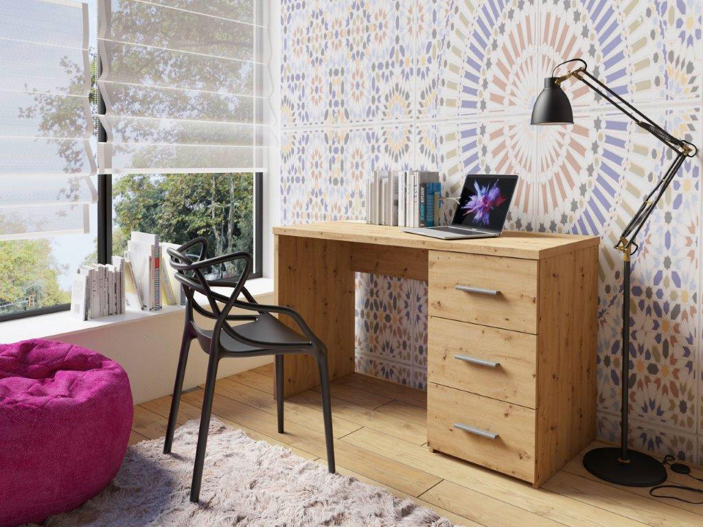 Schreibtisch Open Eiche Artisan Nachbildung B/H/T: ca. 120x74x50 cm Open - Eiche (120,00/74,00/50,00cm)