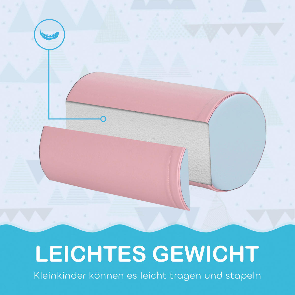 HOMCOM Bausteinset B/H/L: ca. 40,6x20,3x40,6 cm Bausteinset - multicolor (40,60/40,60/20,30cm) - HOMCOM