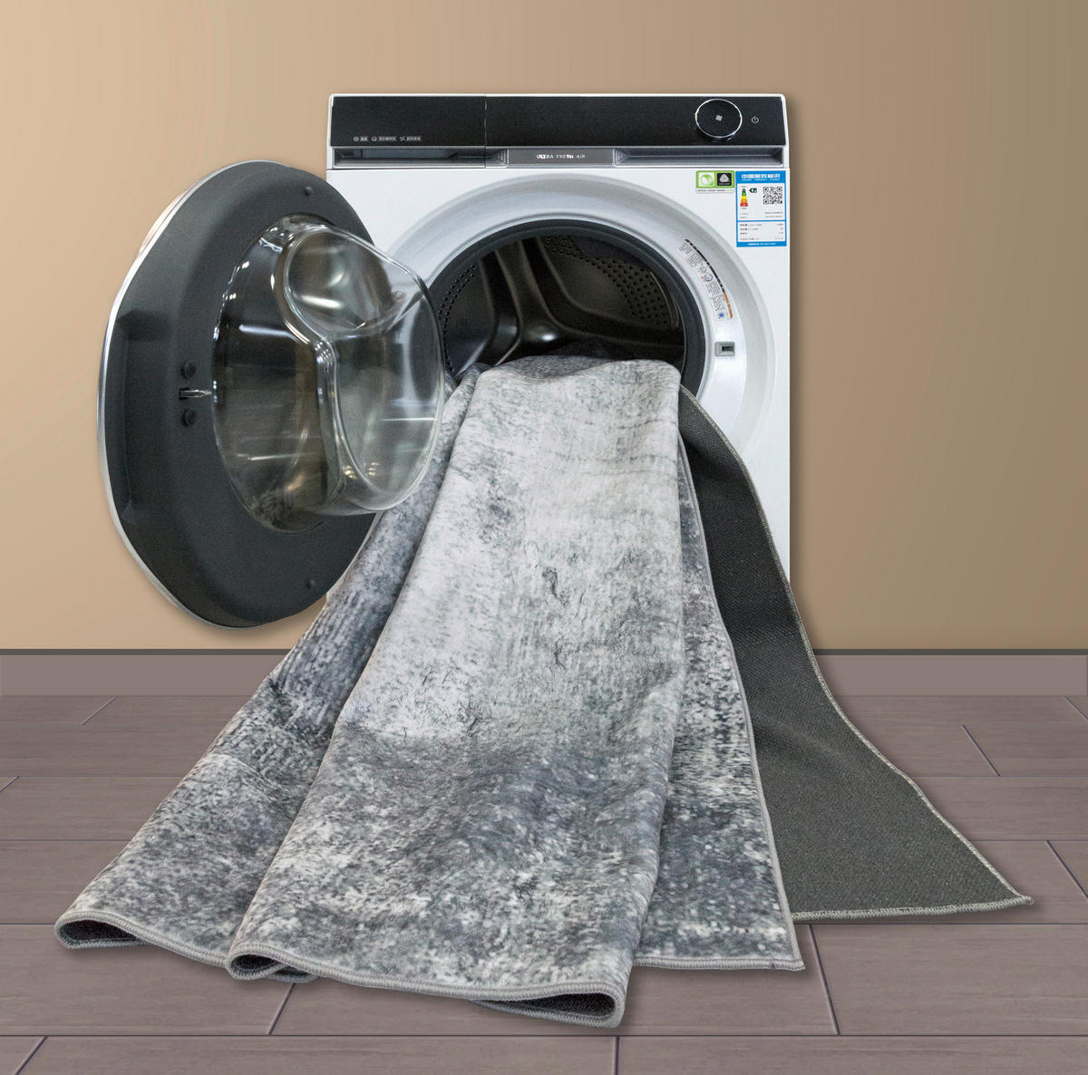 Teppich Silk silber B/L: ca. 80x150 cm Silk - silber (80,00/150,00cm)