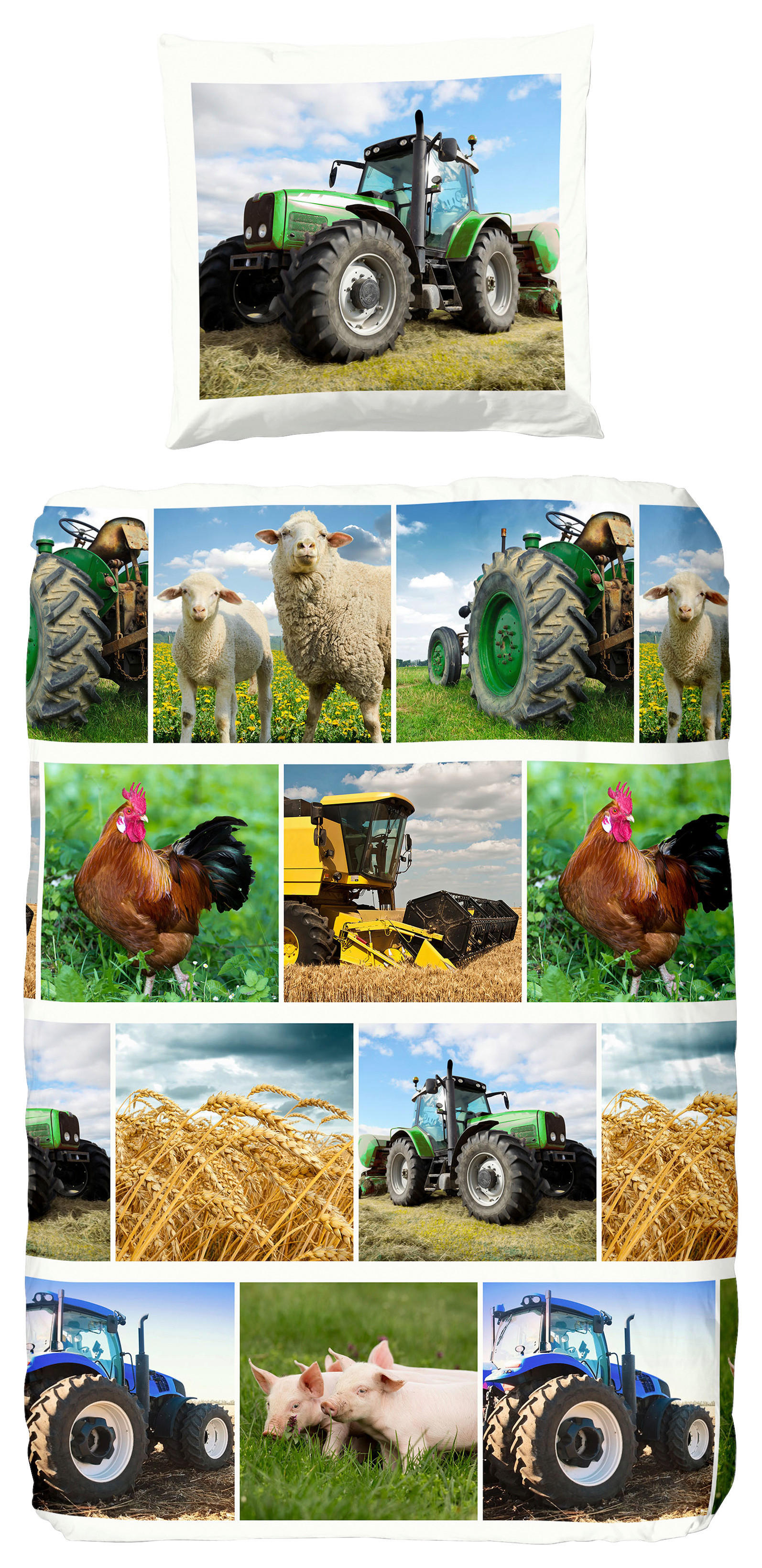 Baumwoll Bettwäsche Agri Renforce Agri - Multi (135,00/200,00cm) - Good Morning