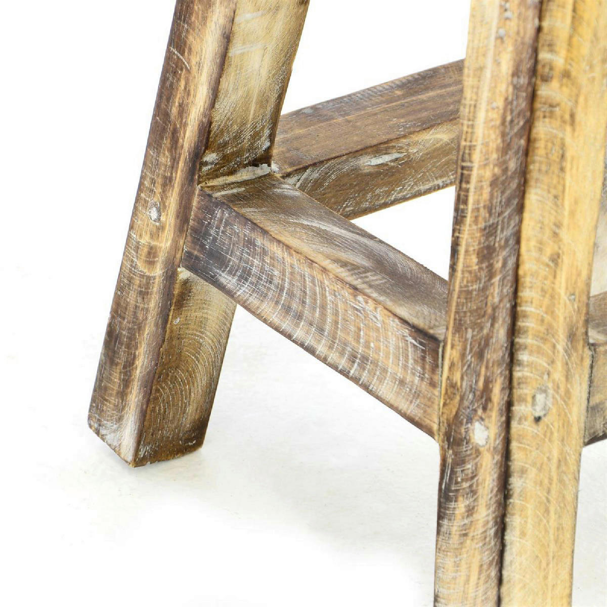 VCM Gartenhocker rustikal Holz H/D: ca. 40x25 cm Gartenhocker - rustikal (25,00/40,00cm) - VCM