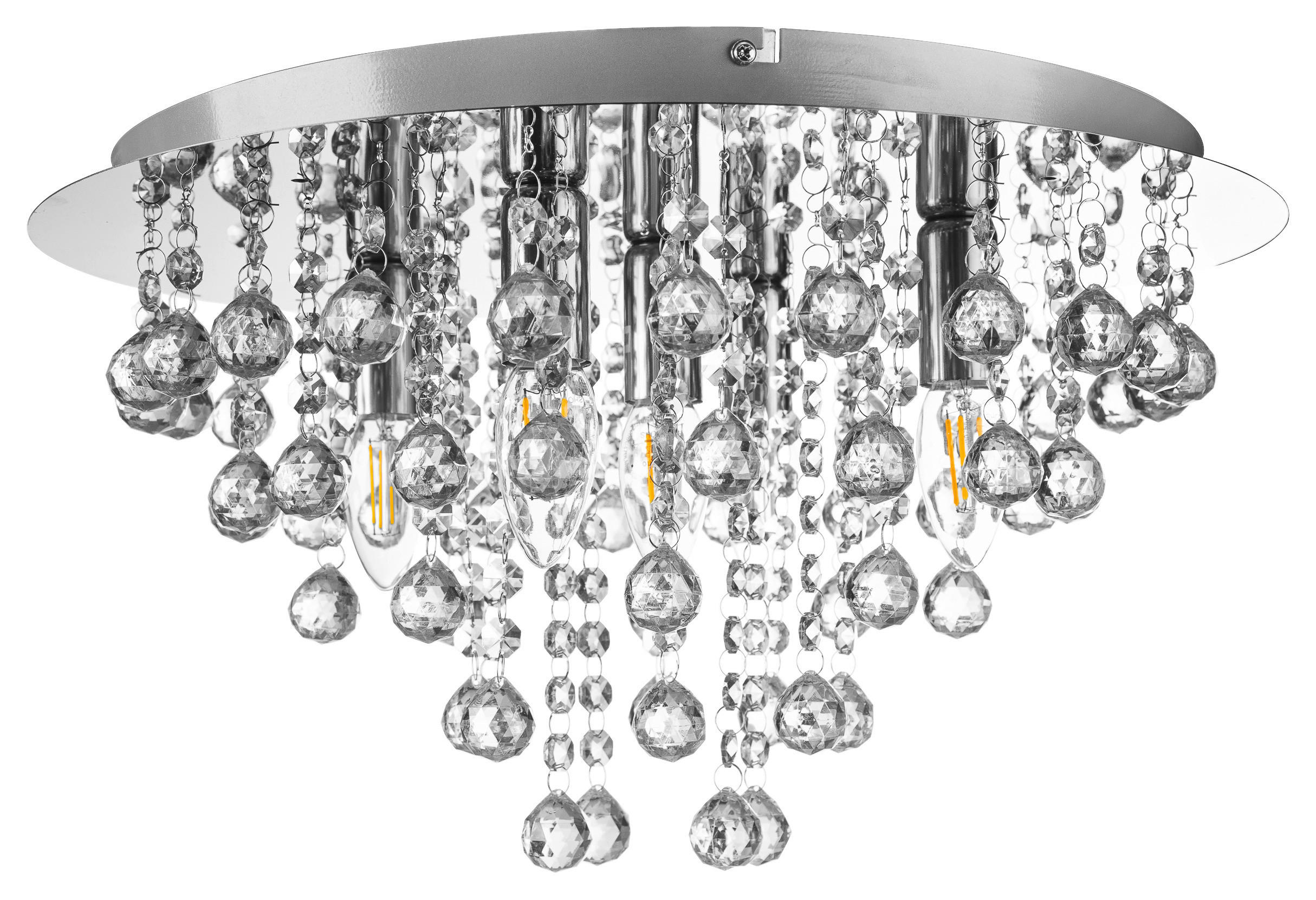 Nowa Deckenleuchte 63040506 Chrom Metall H/D: ca. 26x46 cm E14 5 Brennstellen LONDON - Chrom (46,00/26,00cm) - Nowa