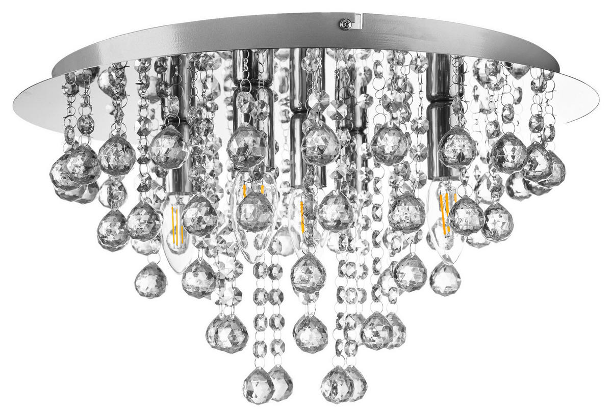 Nowa Deckenleuchte 63040506 Chrom Metall H/D: ca. 26x46 cm E14 5 Brennstellen LONDON - Chrom (46,00/26,00cm) - Nowa