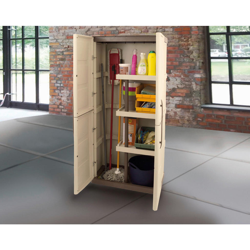 Thumbnail - ArtPlast Kunststoffschrank Steel taupe Kunststoff B/H/T: ca. 70x165,5x39 cm