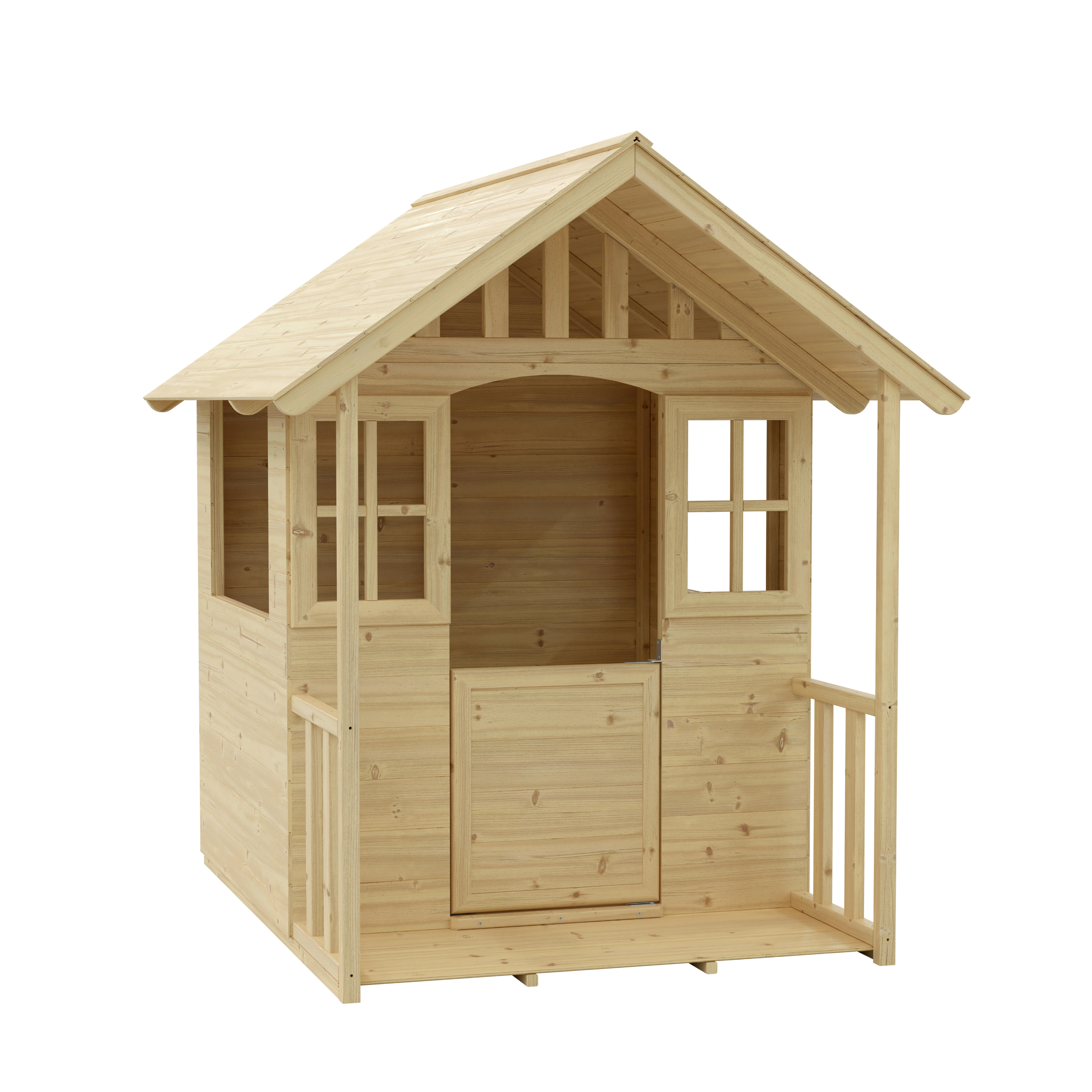 Zwerkules Spielhaus Villa natur B/H/L: ca. 121x140x137 cm Villa - natur (137,00/121,00/140,00cm) - Zwerkules