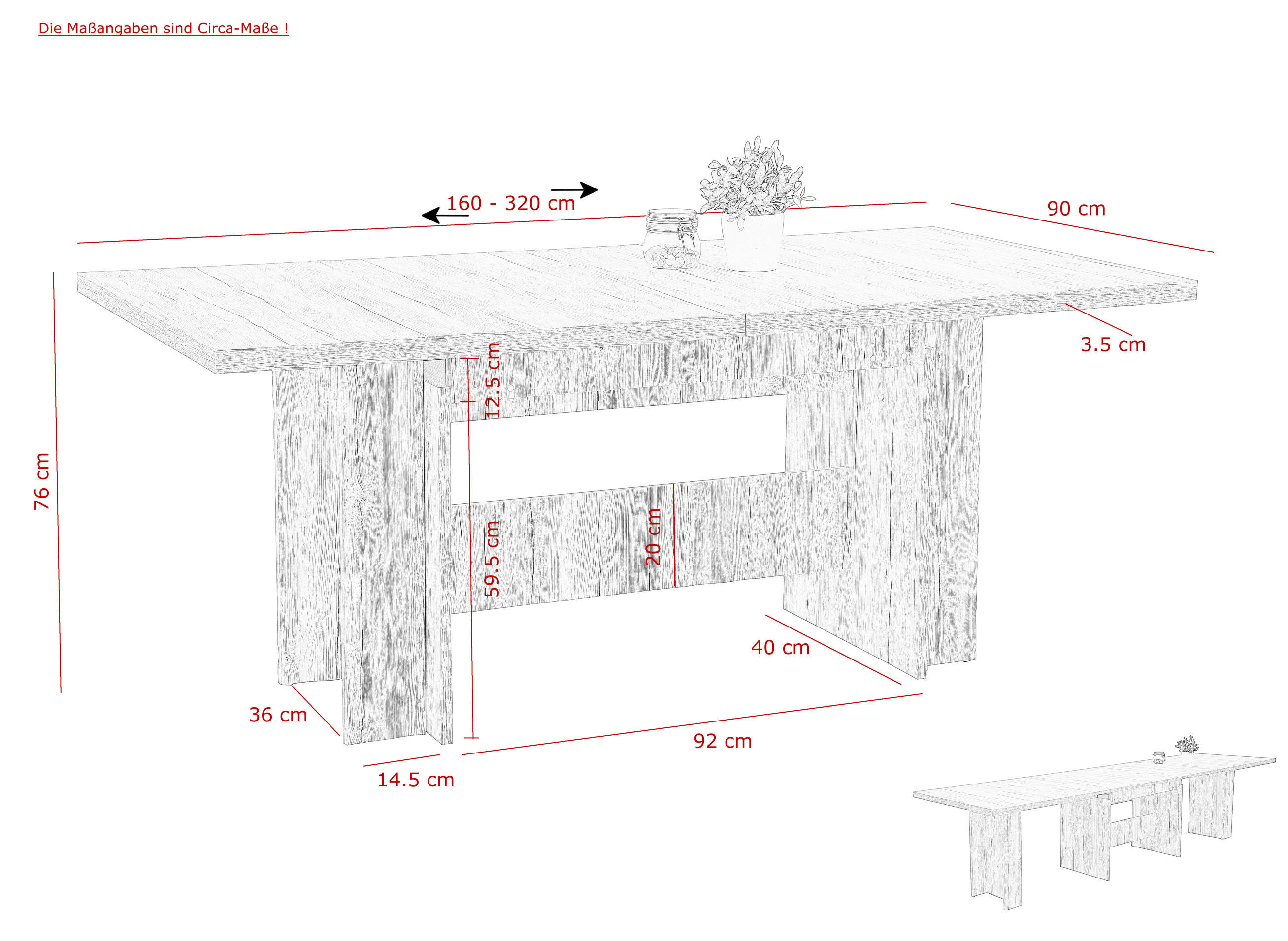 Esstisch LIA II Eiche Sand Nachbildung B/H/T: ca. 160x76x90 cm LIA II - Eiche (160,00/76,00/90,00cm) - Hela