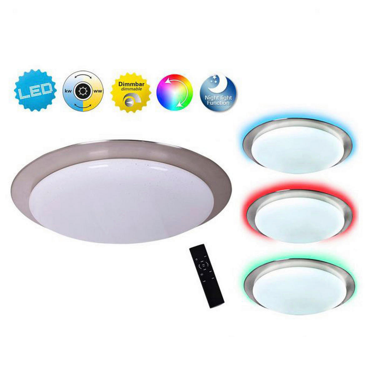 Näve Leuchten LED Deckenleuchte NV1278461 weiß Metall Kunststoff H/D: ca. 8x59 cm null 1 Brennstellen Triest - weiß (59,00/8,00cm) - Näve Leuchten