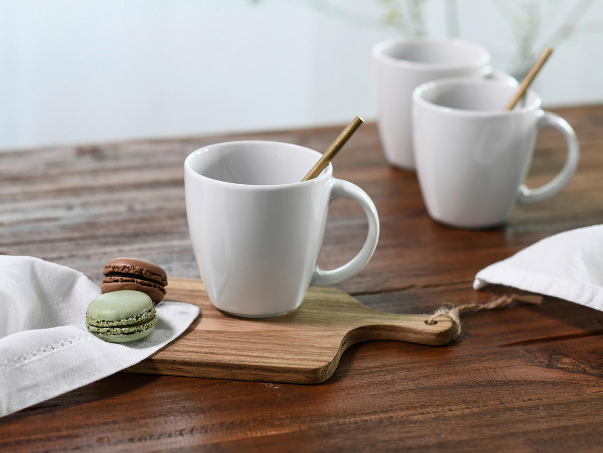 CreaTable Kaffeebecher Victoria weiß Porzellan 6 tlg. Victoria - weiß (0,00cm) - CreaTable