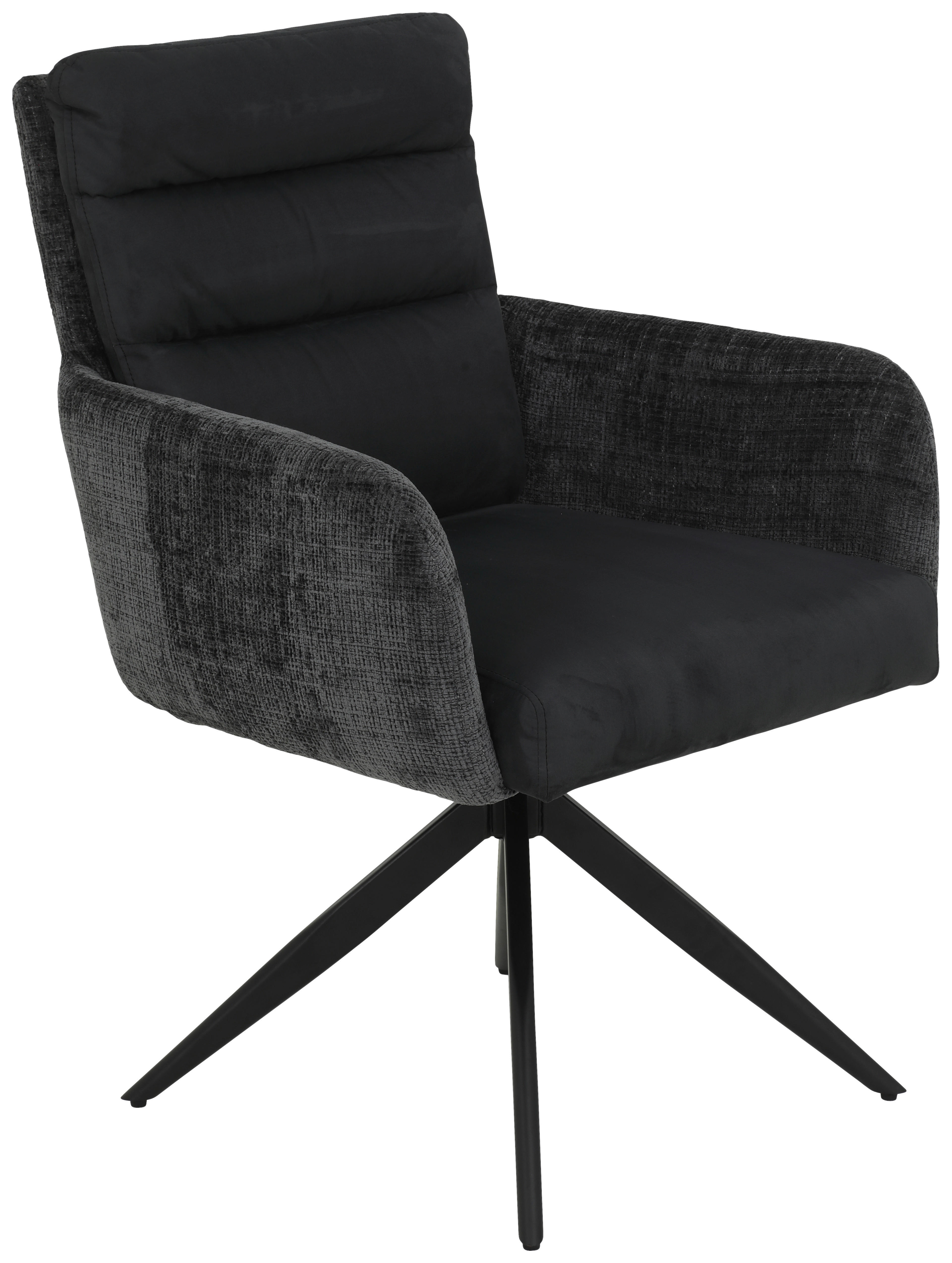 Armlehnstuhl Leandra, 2er-Set anthrazit Microfaser Webstoff B/H/T: ca. 63x92x69 cm Leandra, 2er-Set - anthrazit (63,00/92,00/69,00cm) - Hela