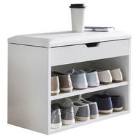 Schuhbank weiß weiß B/H/T: ca. 60x40x30 cm Schuhbank - weiß (60,00/40,00/30,00cm) - Wohnling