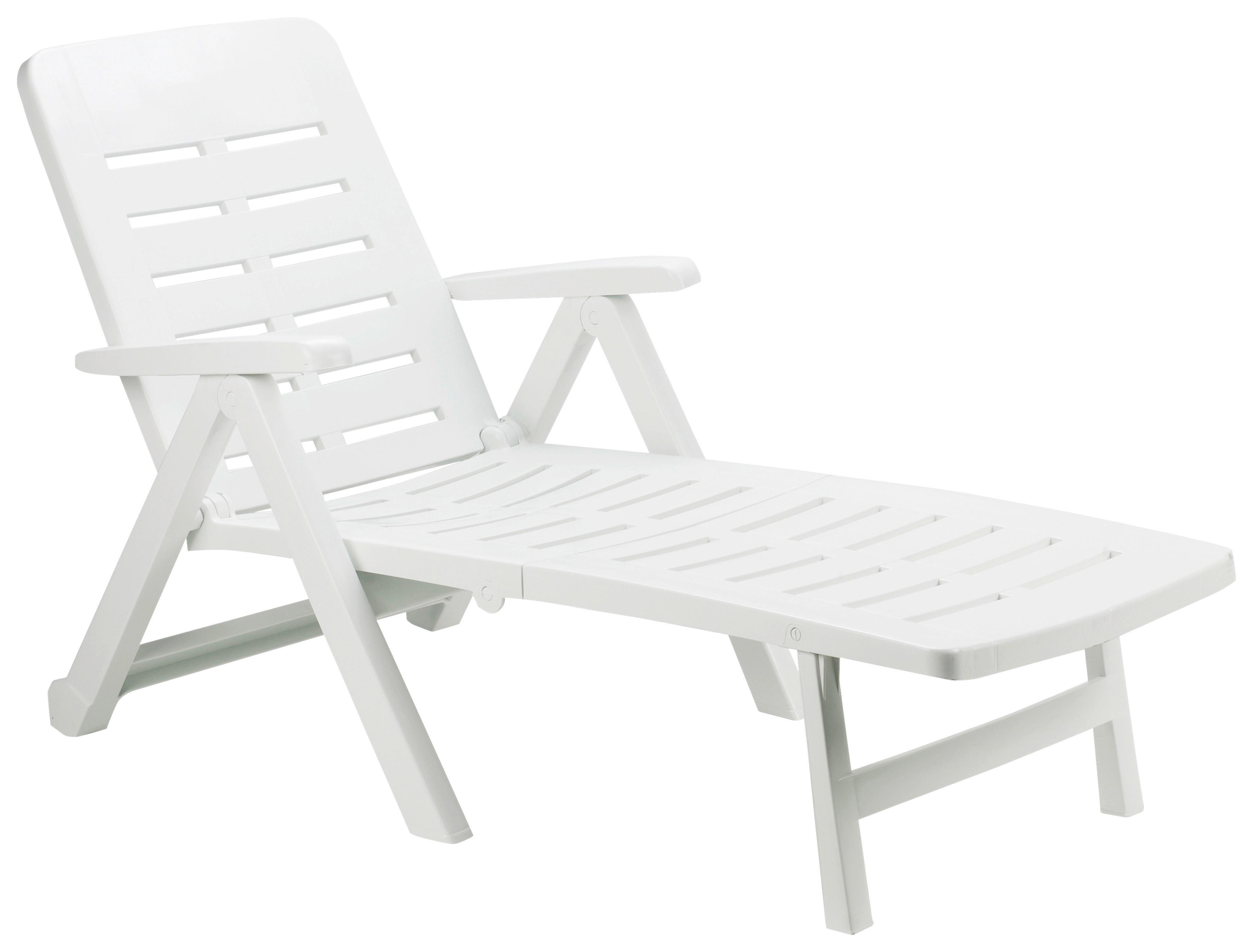 ProGarden Sonnenliege SMERALDO weiß Polypropylen H/L: ca. 96x72 cm SMERALDO - weiß (72,00cm) - ProGarden