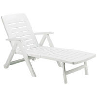 ProGarden Sonnenliege SMERALDO weiß Polypropylen H/L: ca. 96x72 cm SMERALDO - weiß (72,00cm) - ProGarden