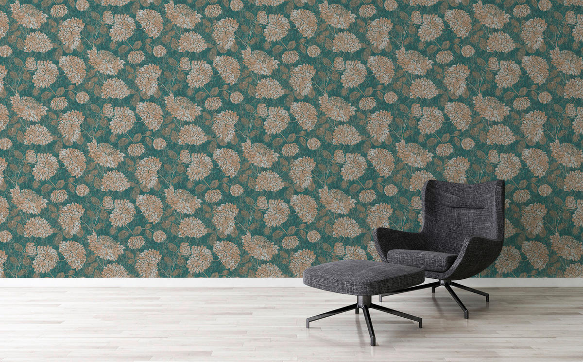 A.S.Creation Vliestapete Attractive 2 Floral grün B/L: ca. 53x1005 cm Attractive 2 - grün (53,00/1005,00cm) - A.S.Creation