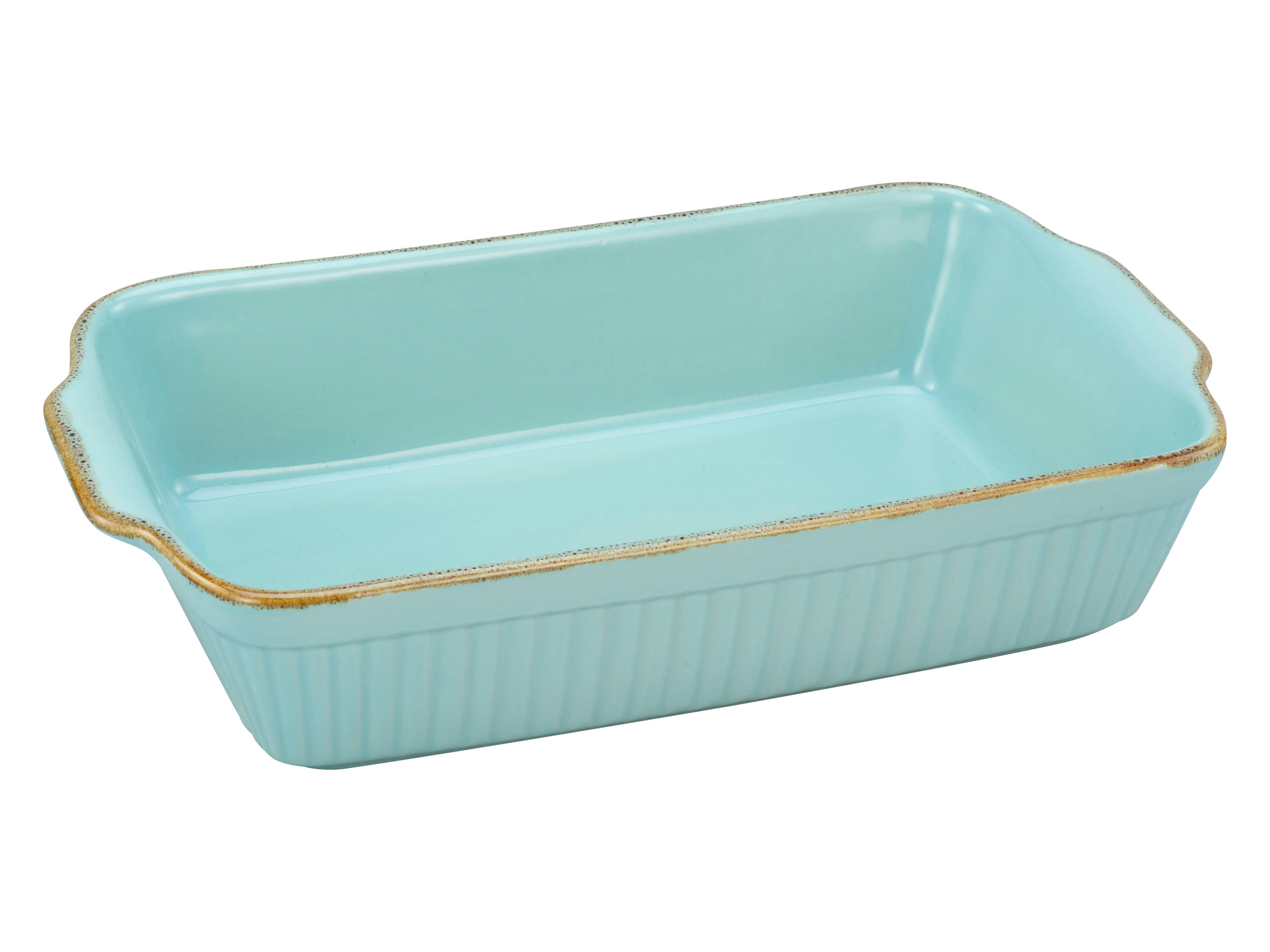 CreaTable Auflaufform Classic VINTAGE mint Steinzeug B/H/L: ca. 20x7,5x34 cm Classic VINTAGE - mint (34,00/20,00/7,50cm) - CreaTable