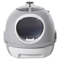 PawHut Katzentoilette grau Polypropylen B/H/L: ca. 47x44x55 cm Katzentoilette - grau (55,00/47,00/44,00cm) - PawHut