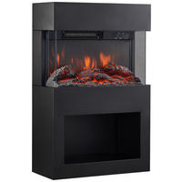 KAMINIO Elektrischer-Kamin HENRI schwarz Metall B/H/T: ca. 48x75x21,7 cm ca. 2000 W HENRI - schwarz (48,00/75,00/21,70cm) - KAMINIO