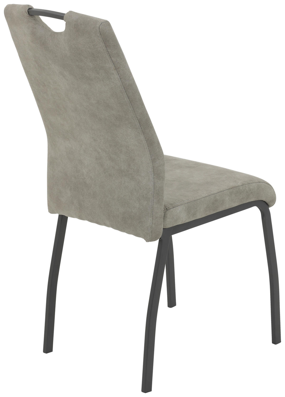 Stuhl 4er Set ELIF III grau Vintage grau Microfaser Metall B/H/T: ca. 44x96x64 cm 4er Set ELIF III - grau (44,00/96,00/64,00cm) - Hela