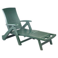 ProGarden Gartenliege Zircone grün Kunststoff B/H/L: ca. 72x101x195 cm Zircone - grün (195,00/72,00/101,00cm) - ProGarden