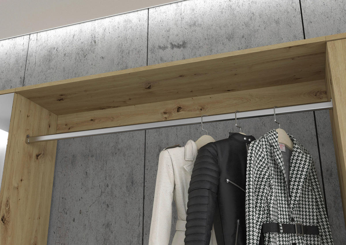 Garderobe PROJEKT Eiche Artisan Nachbildung Spiegel B/H/T: ca. 273x193x34 cm PROJEKT - Eiche (273,00/193,00/34,00cm) - xonox.home