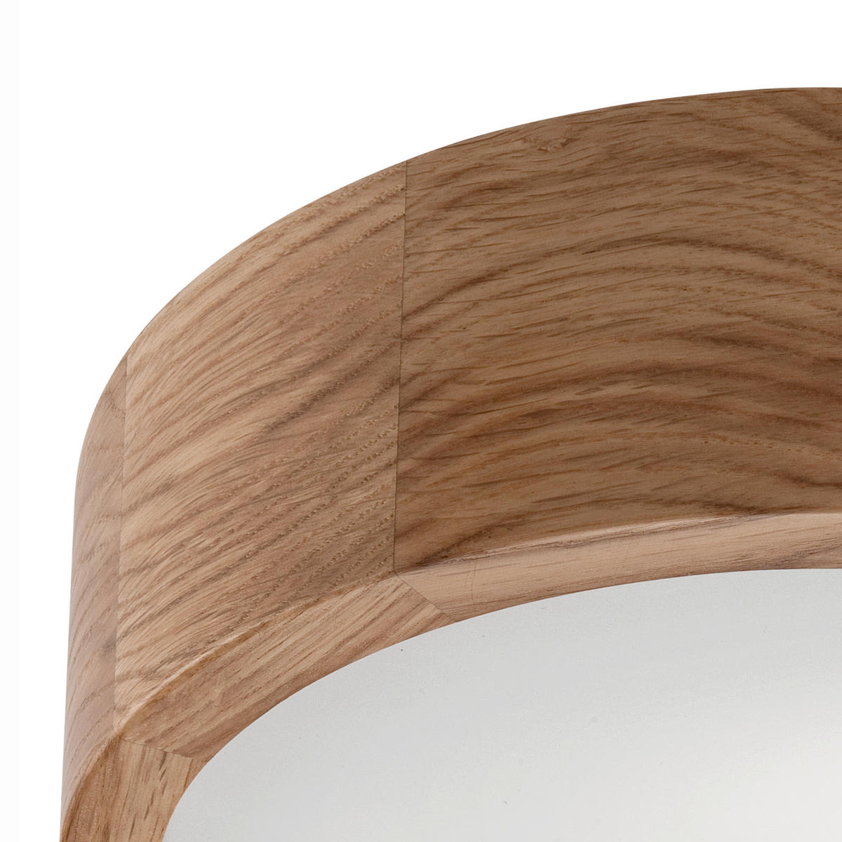 Lamkur Deckenleuchte EVELINE 38025 Eiche Glas Holz H/L: ca. 8x27 cm E27 1 Brennstellen Eveline - Eiche (27,00cm) - Lamkur