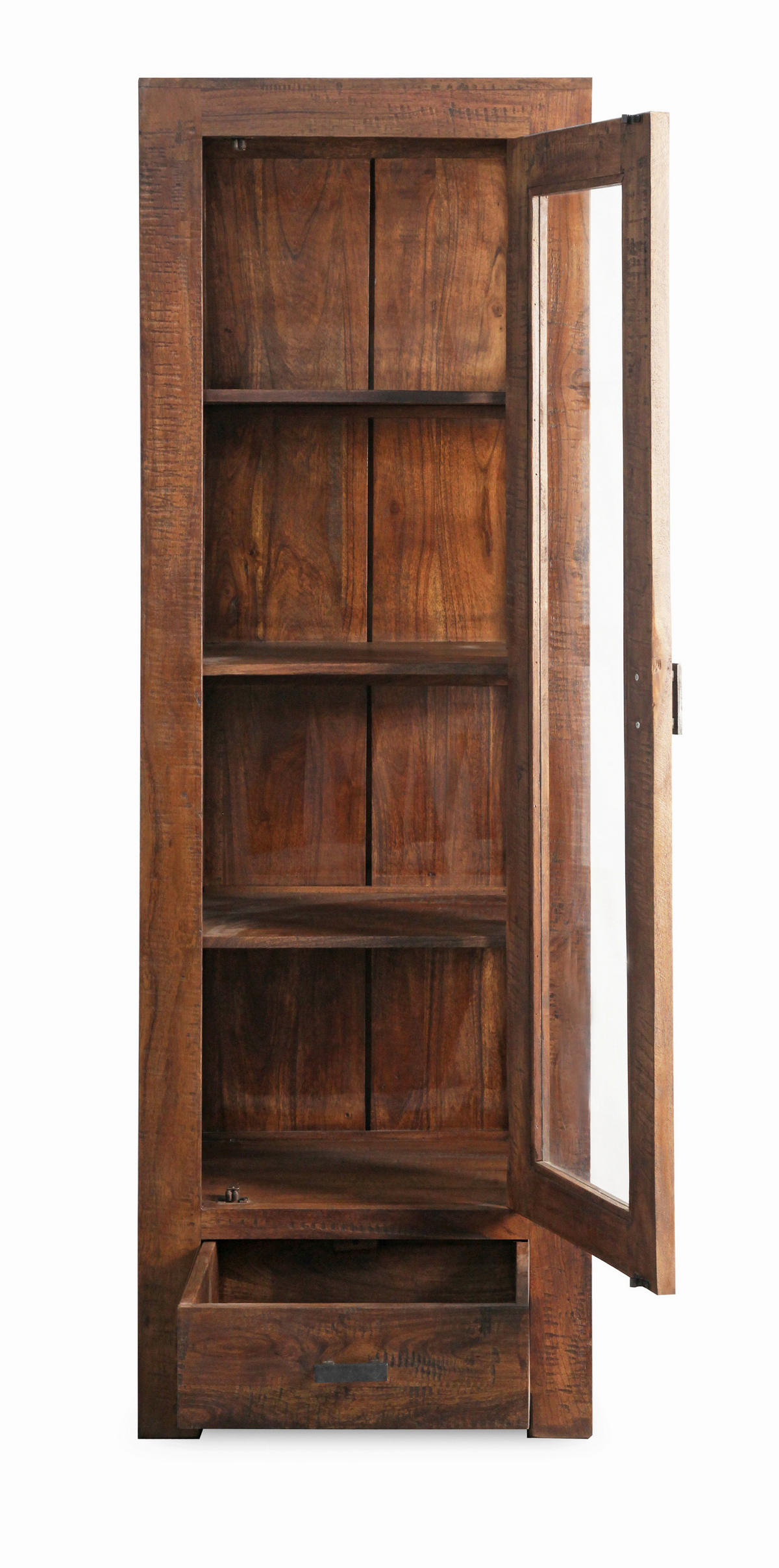 Vitrine Genua Akazie dunkel B/H/T: ca. 50x175x40 cm Genua - Akazie (50,00/175,00/40,00cm)