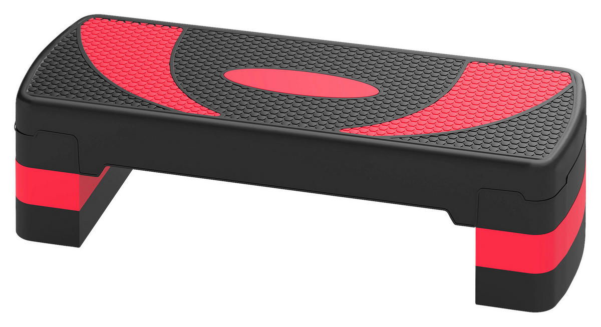 HOMCOM Steppbrett schwarz Kunststoff B/H/L: ca. 31x20x80 cm Steppbrett - rot/schwarz (80,00/31,00/20,00cm) - HOMCOM
