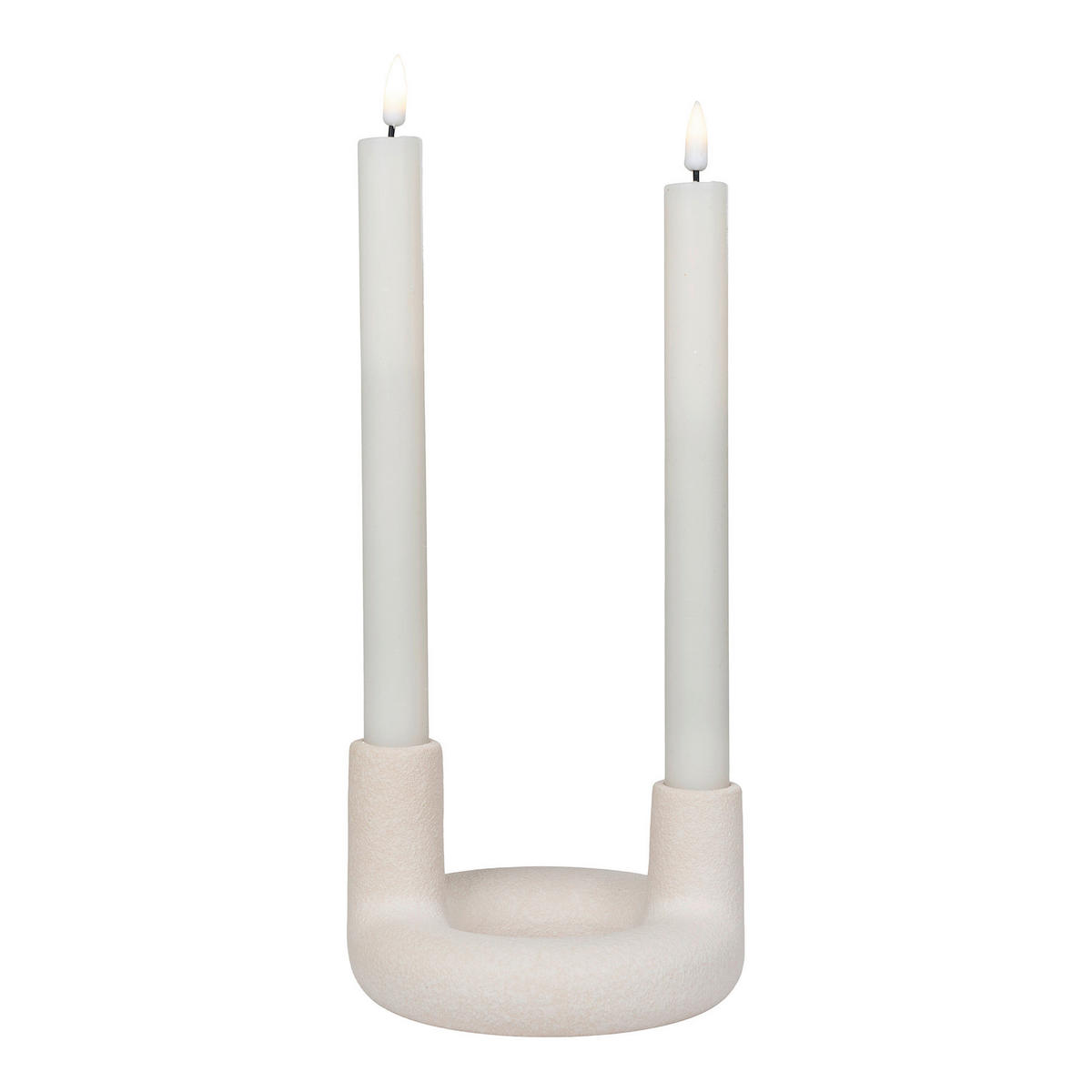 Kerzenhalter Candle beige Keramik B/H/L: ca. 13x8,5x13 cm Candle - beige (13,00/13,00/8,50cm)