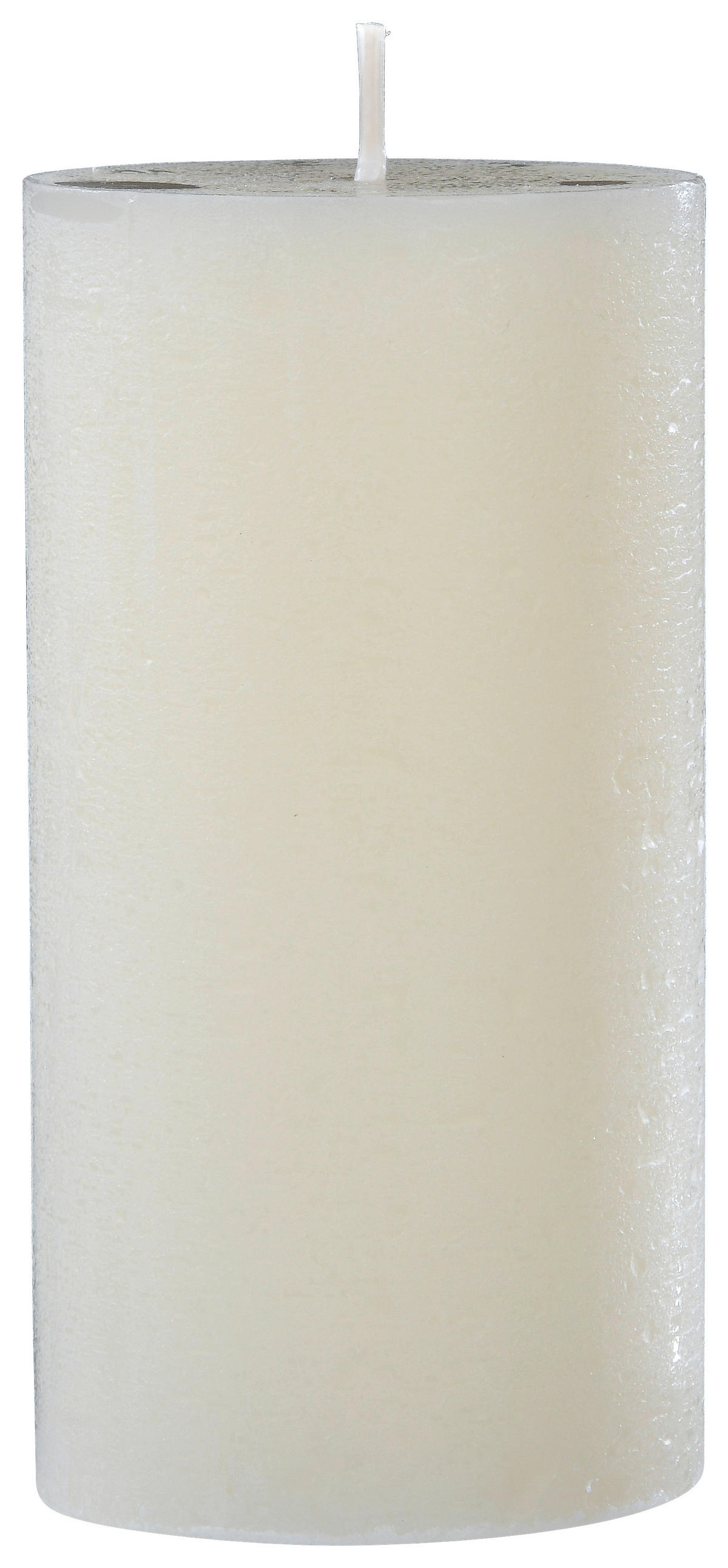 Rustic-Kerze beige B/H/L/D: ca. 6,8x13x6,8x6,8 cm Kerze_Rustic 130/68mm - beige (6,80/6,80/13,00cm)
