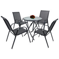VCM Gartensitzgruppe Sonlas anthrazit Glas B/H/L: ca. 56x89x73 cm Sonlas - anthrazit (73,00/56,00/89,00cm) - VCM