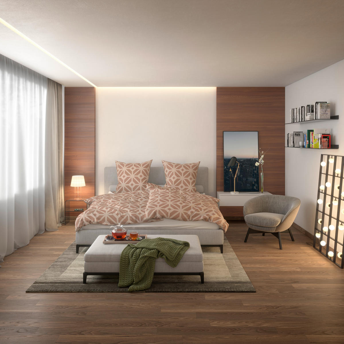 Microfaser Bettwäsche Fleece Bettwäsche_Fleece Grafik 135x200cm - beige (135,00/200,00cm)