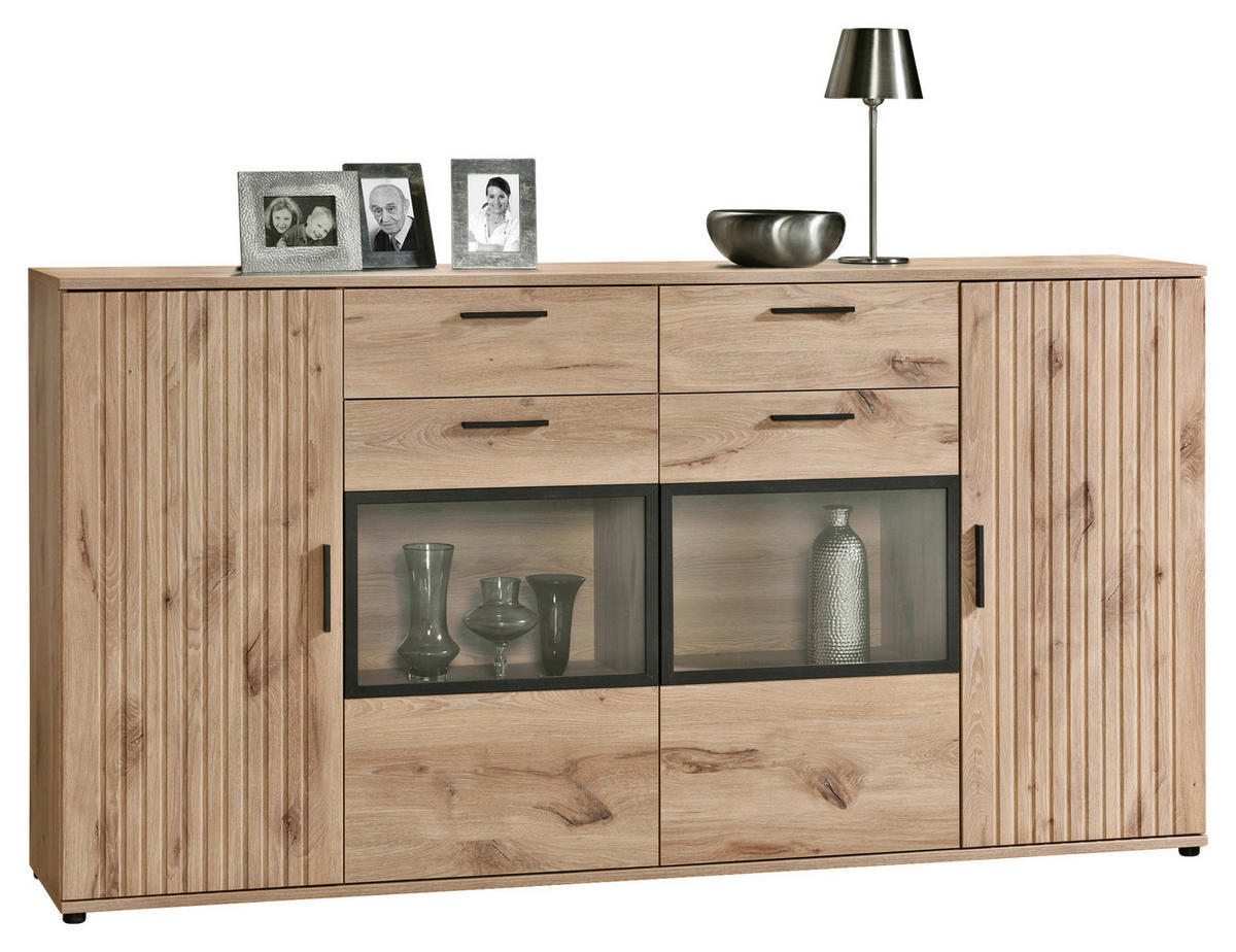 Sideboard Turin Eiche Viking Nachbildung B/H/T: ca. 205x109x40 cm Turin - (205,00/109,00/40,00cm)