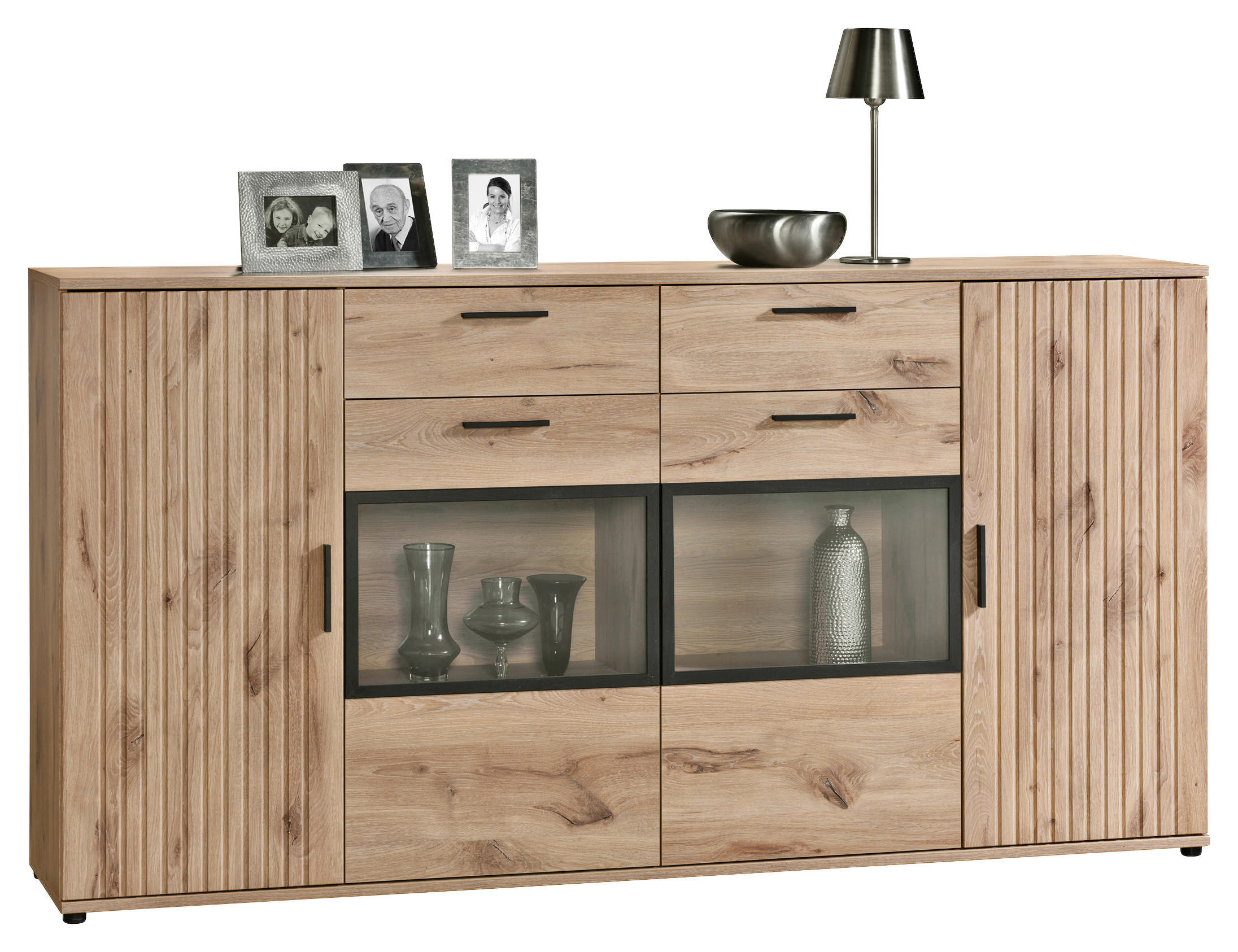 Sideboard Turin Eiche Viking Nachbildung B/H/T: ca. 205x109x40 cm